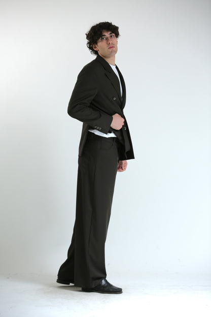 Pantalone Baggy verde scuro