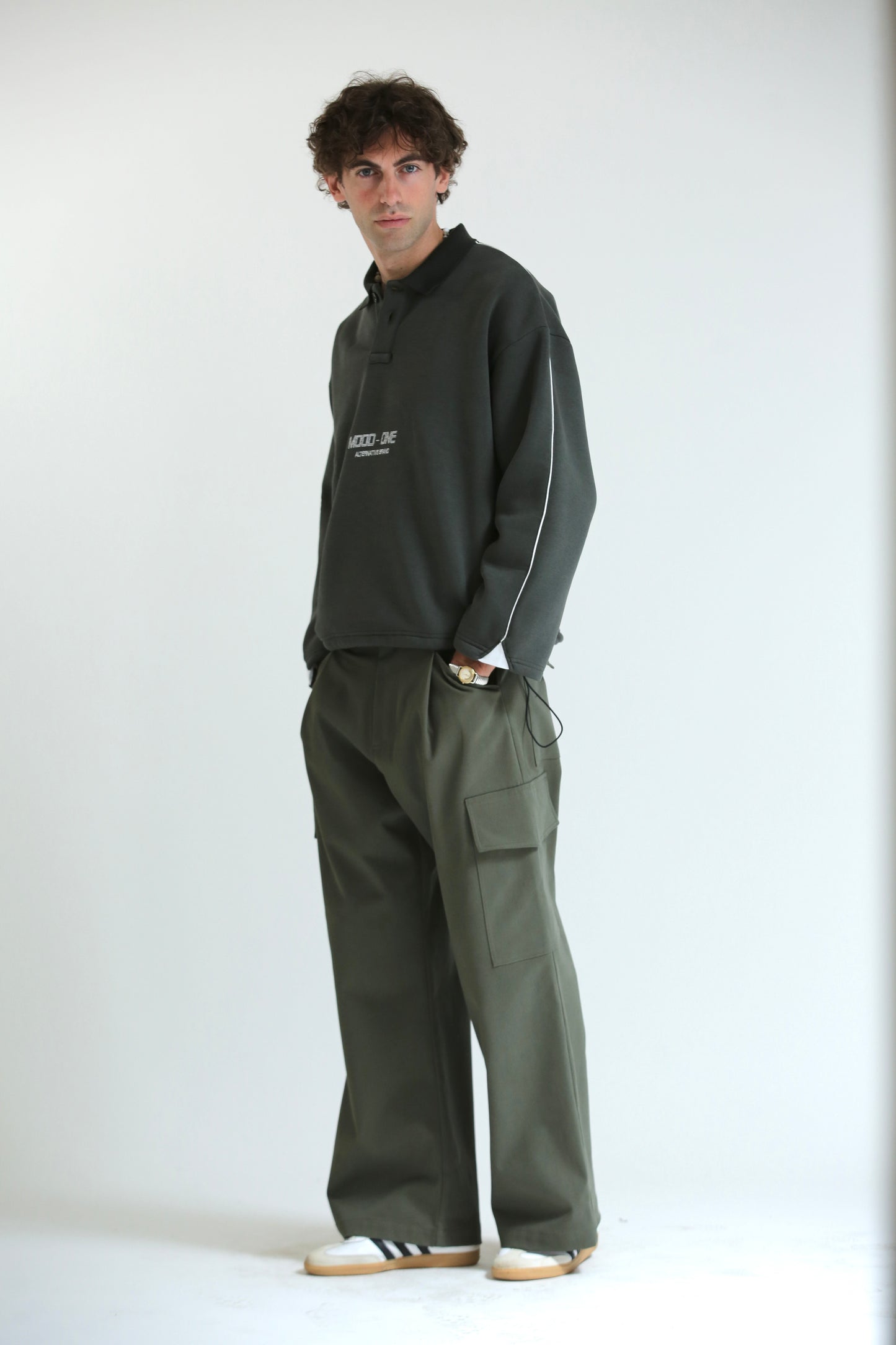 Polo felpa verde