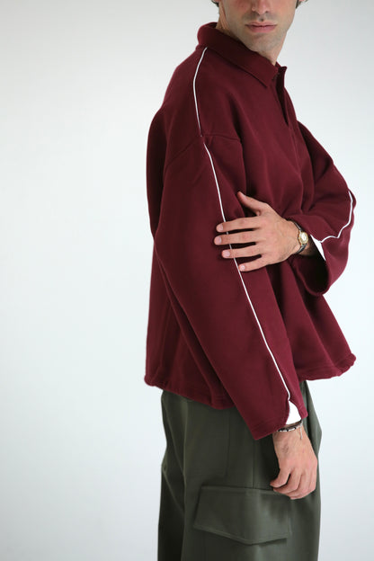 Felpa polo bordeaux