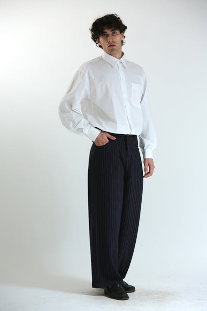 Camicia over sotto giacca bianca