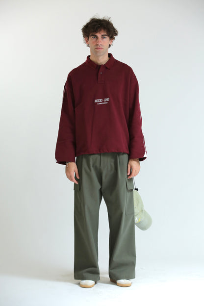 Felpa polo bordeaux