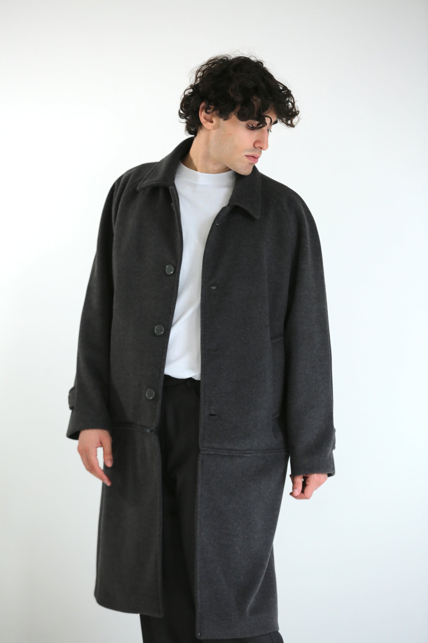 Cappotto lungo/corto panno grigio