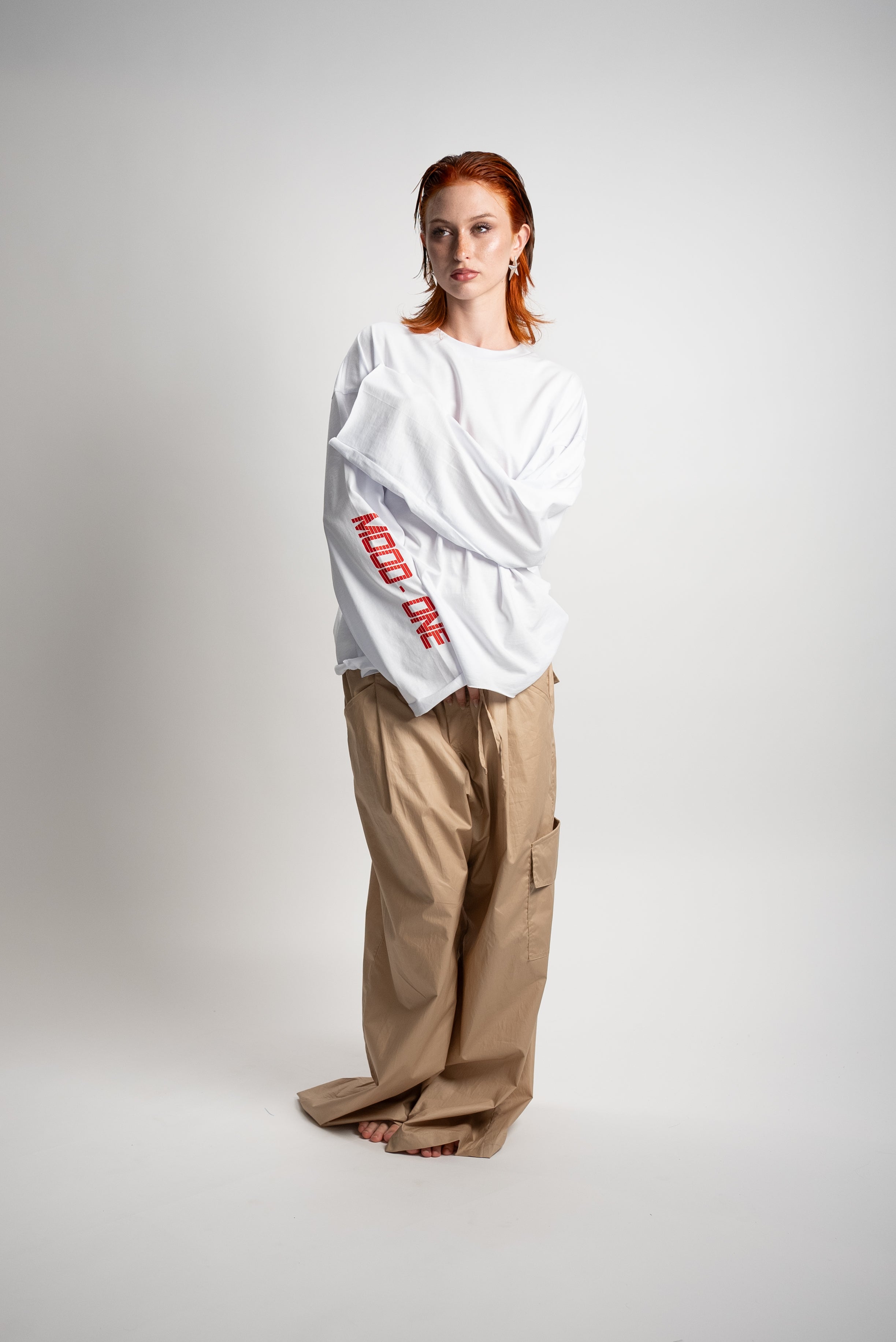 Long sleev red white