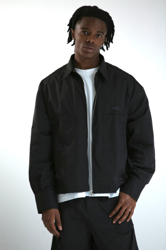 Work shirt nylon crop nera