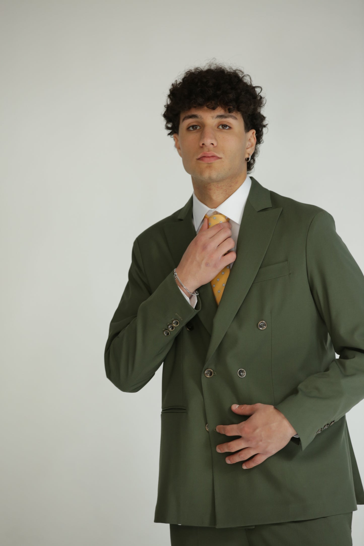 Giacca doppiopetto verde militare