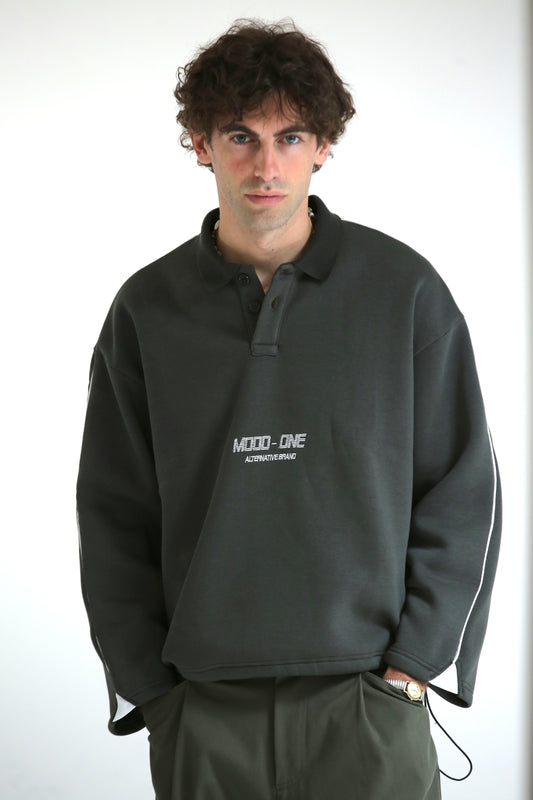 Polo felpa verde