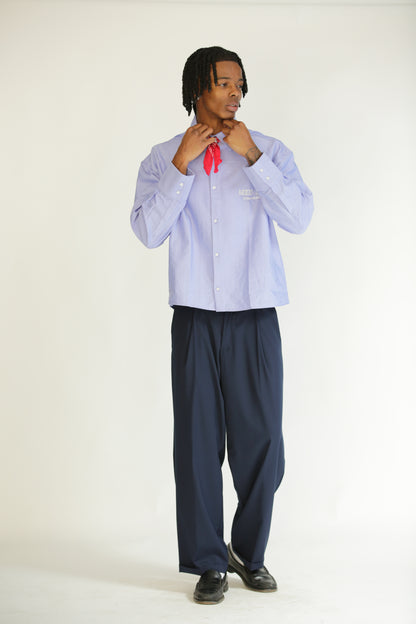Camicia paracadute crop lilla