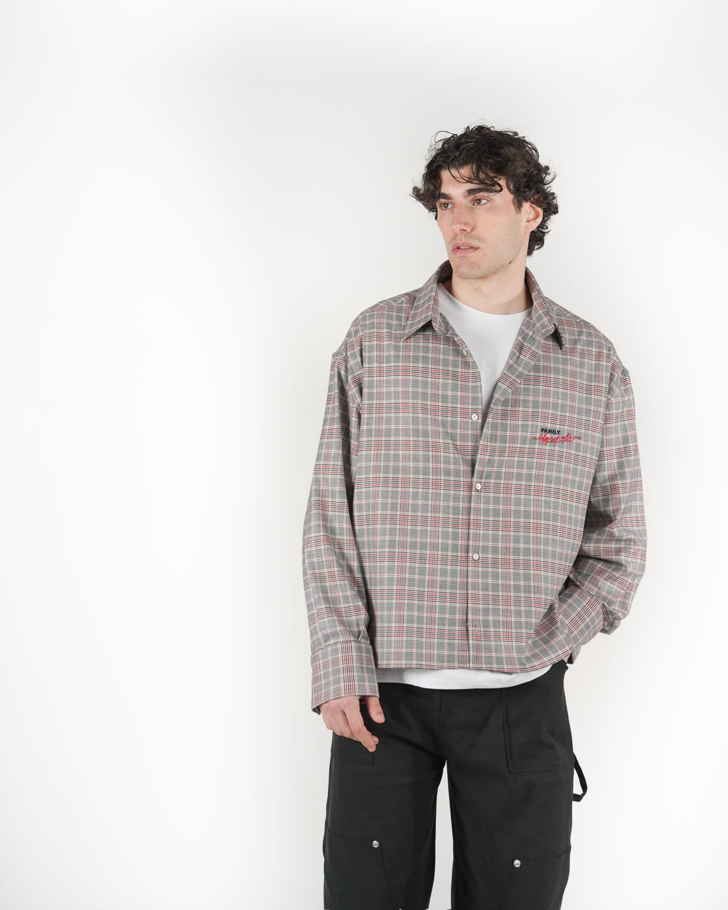 Camicia tartan M/L Grigia