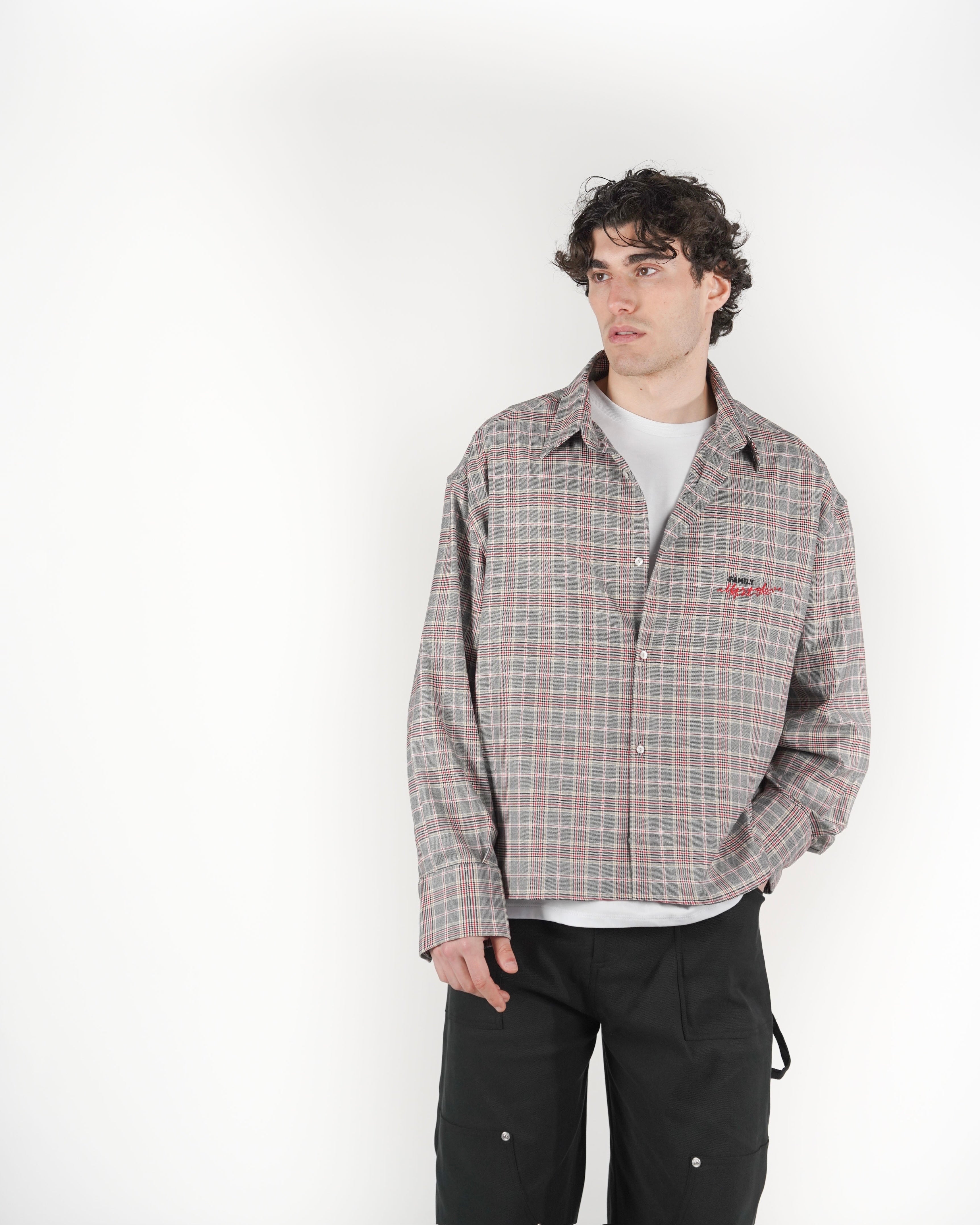 Camicia tartan M/L Grigia