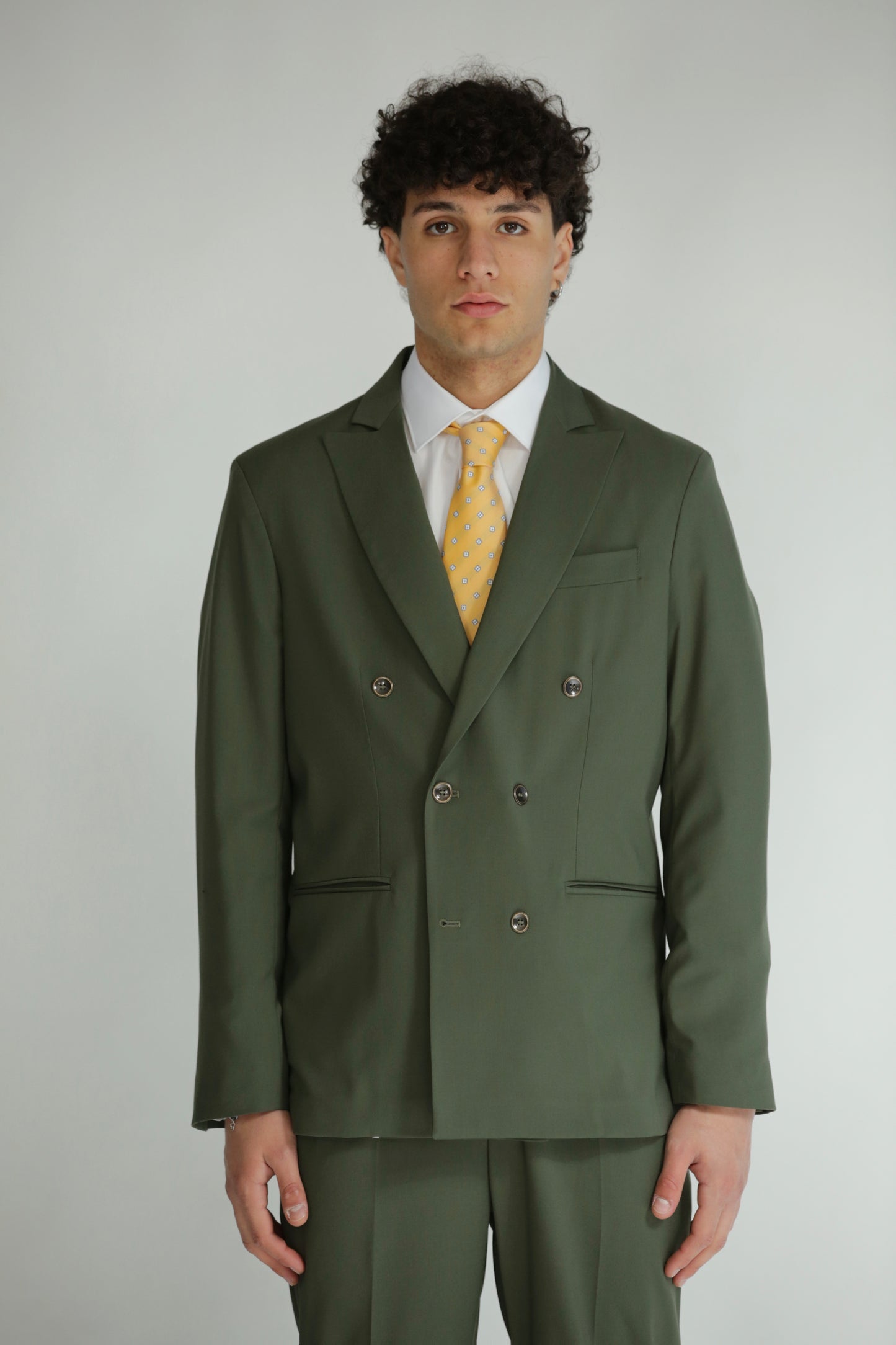 Giacca doppiopetto verde militare