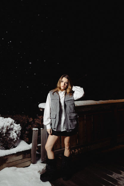 Gilet reversibile grigio/nero