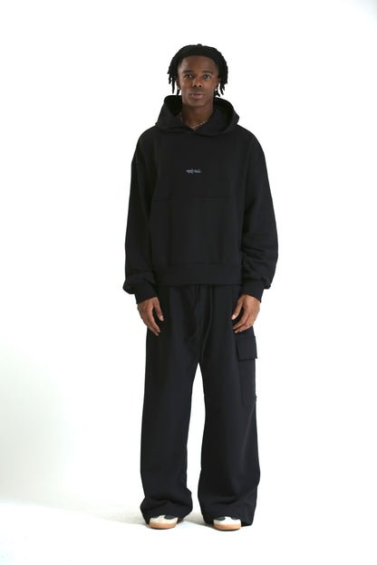 Pantalone Baggy felpa tasconato nero