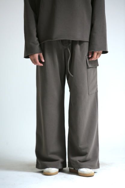 Pantalone Baggy felpa tasconato moro