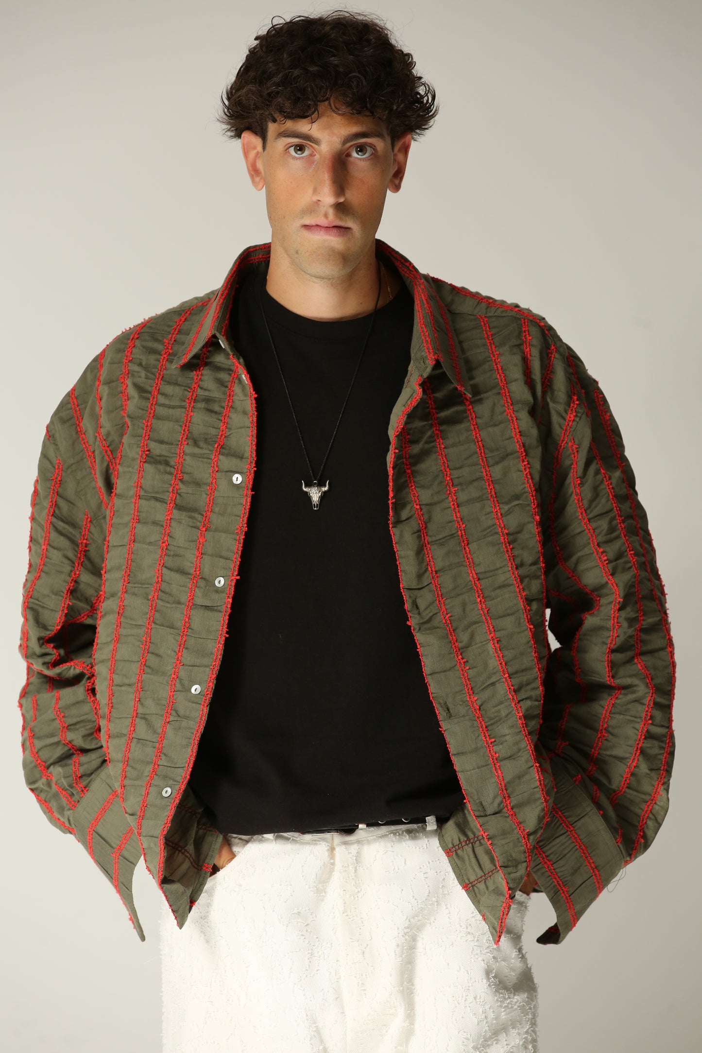 Camicia rilievo verde