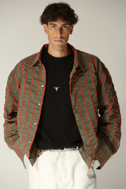 Camicia rilievo verde