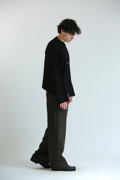 Maglione crop logo nero