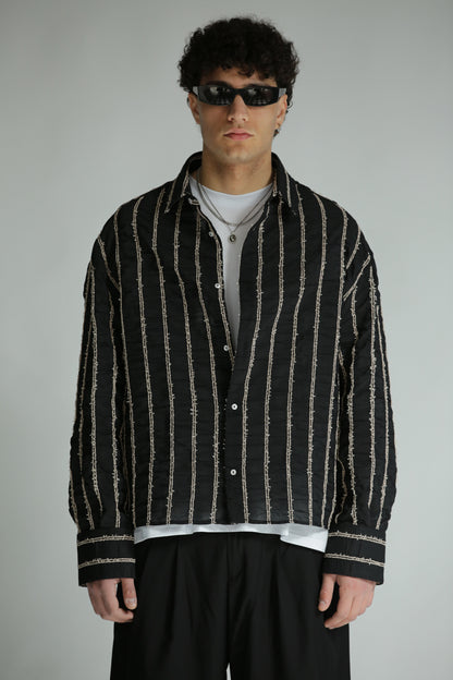 Camicia rilievo nera