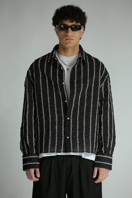 Camicia rilievo nera