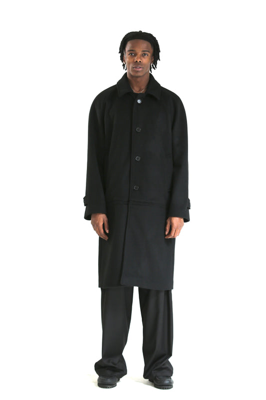 Cappotto lungo/corto panno nero