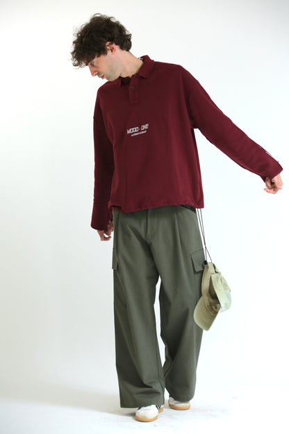 Felpa polo bordeaux