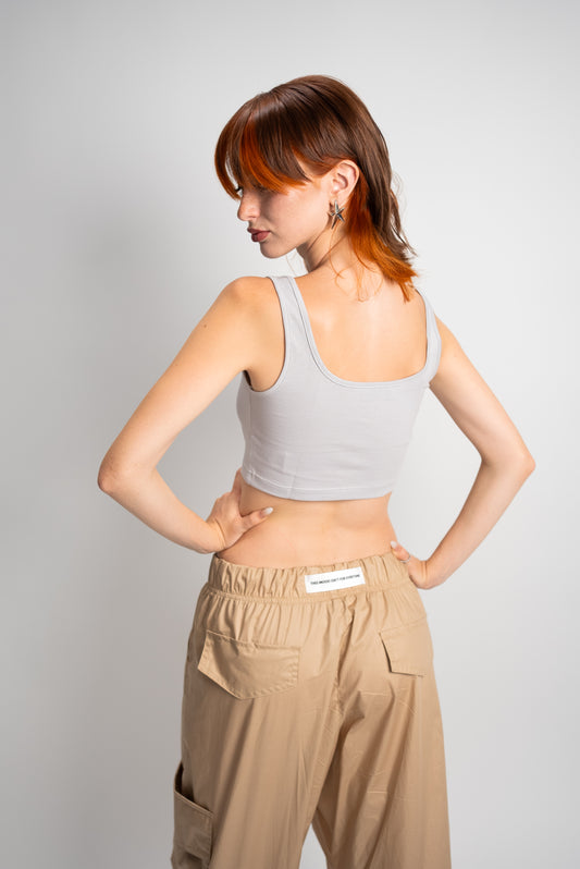 Top Donna Grigio perla