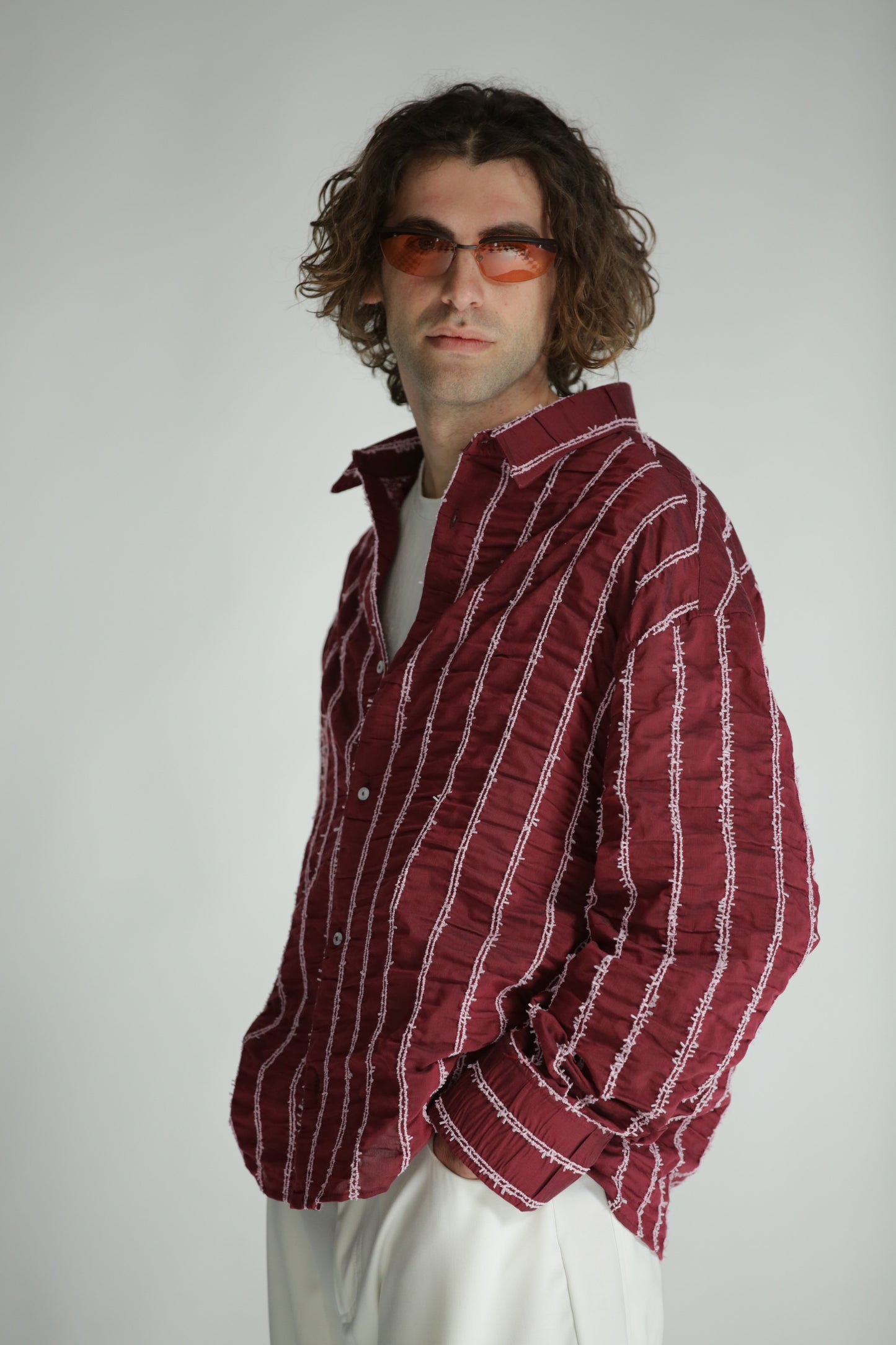 Camicia rilievo rossa