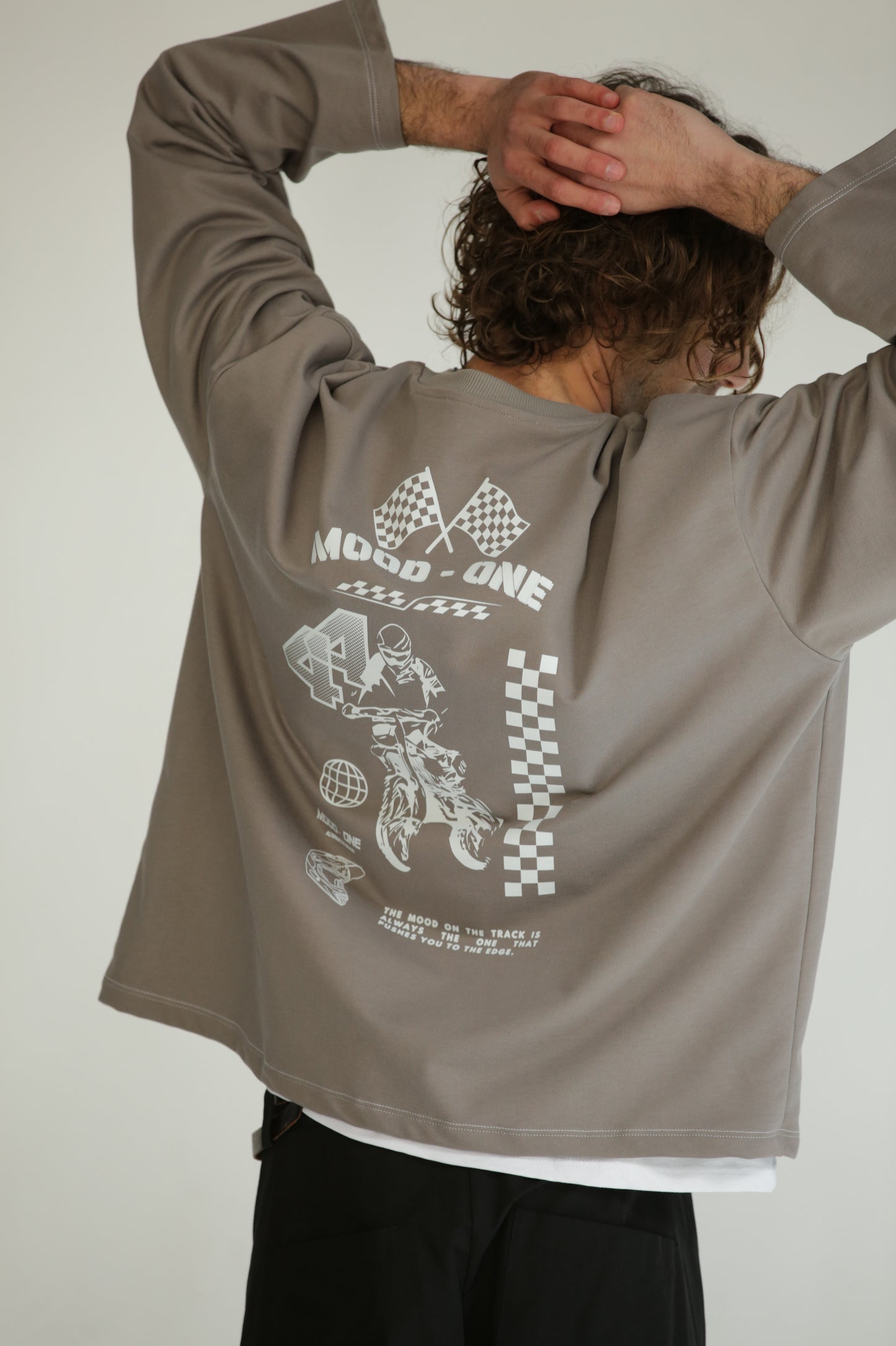 Long sleeve moto cross titanio