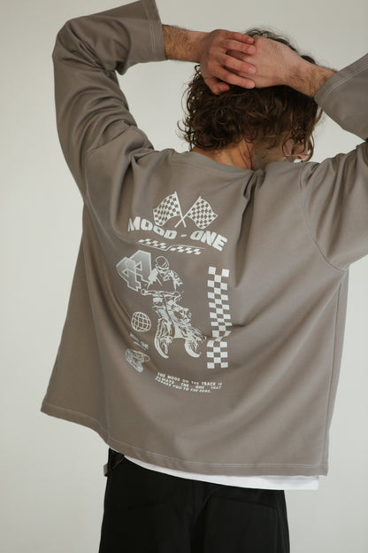 Long sleeve moto cross titanio
