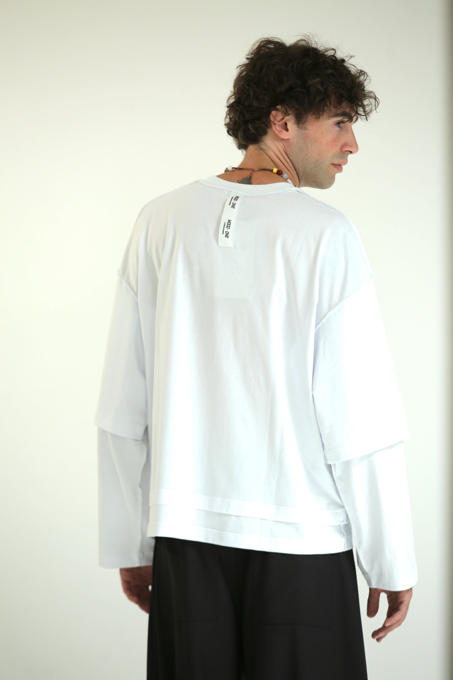 Long sleeve bianca rovescio