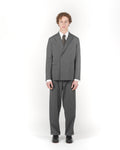 Pantalone loose fit sartoriale grigio fresco lana