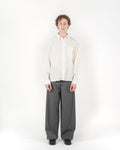 Pantalone baggy sartoriale grigio fresco lana