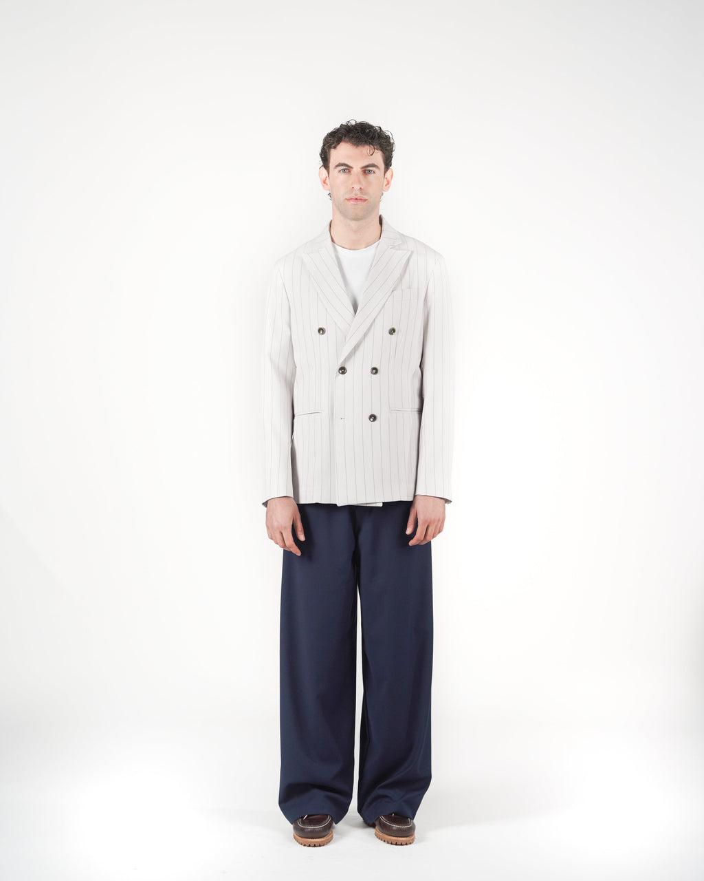 Pantalone baggy sartoriale blu