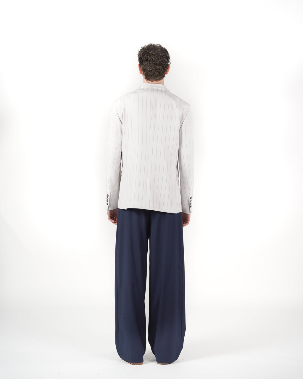 Pantalone baggy sartoriale blu