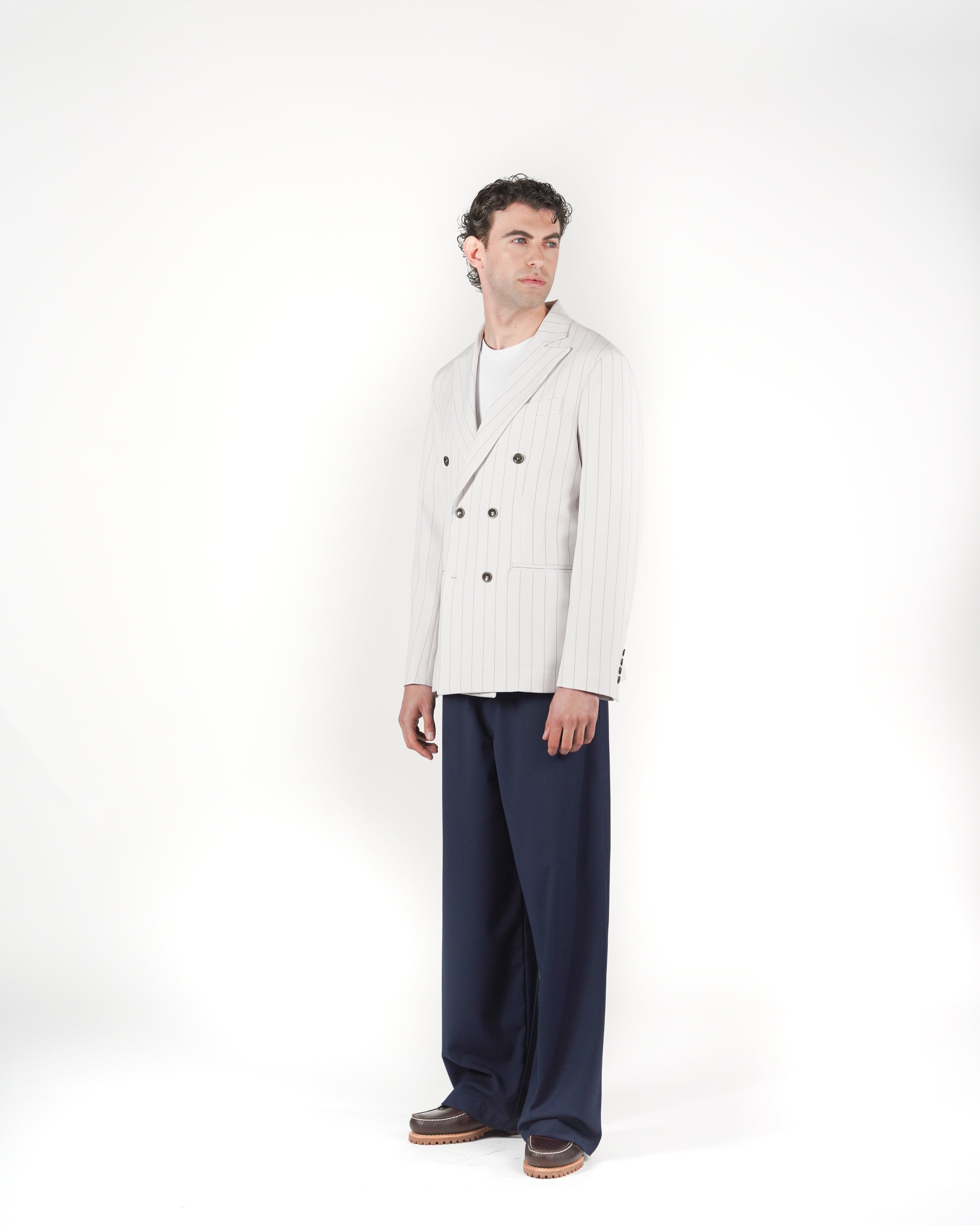 Pantalone baggy sartoriale blu