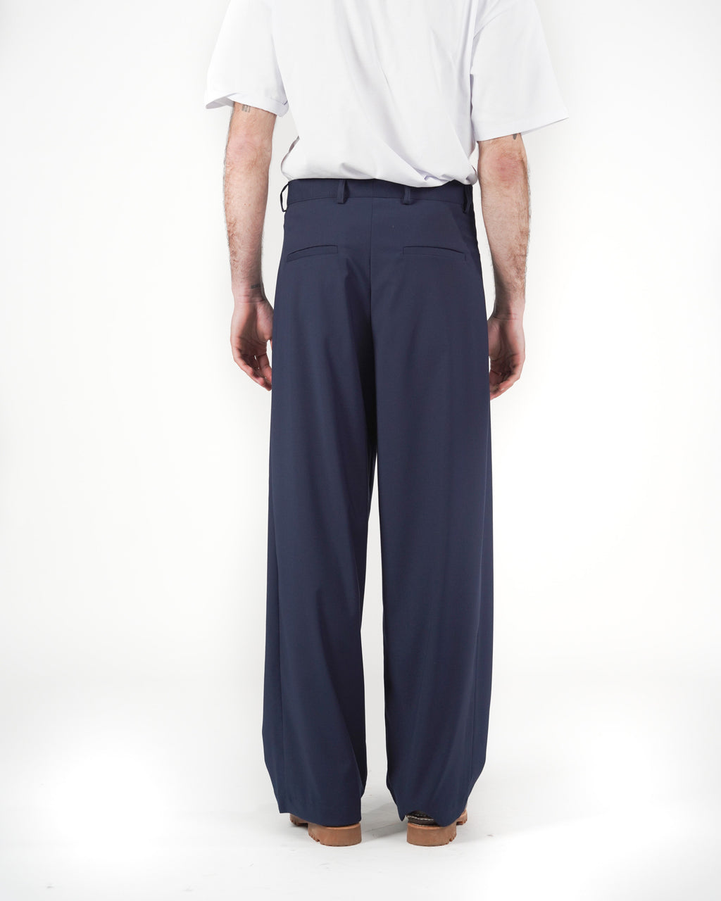 Pantalone baggy sartoriale blu