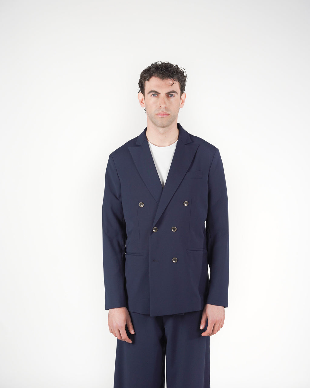 Giacca doppiopetto blu