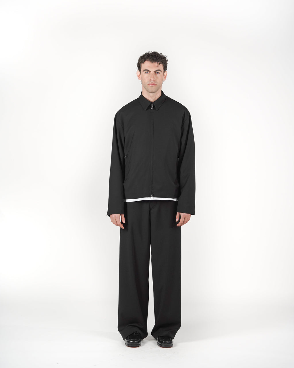 Giacca full zip nera