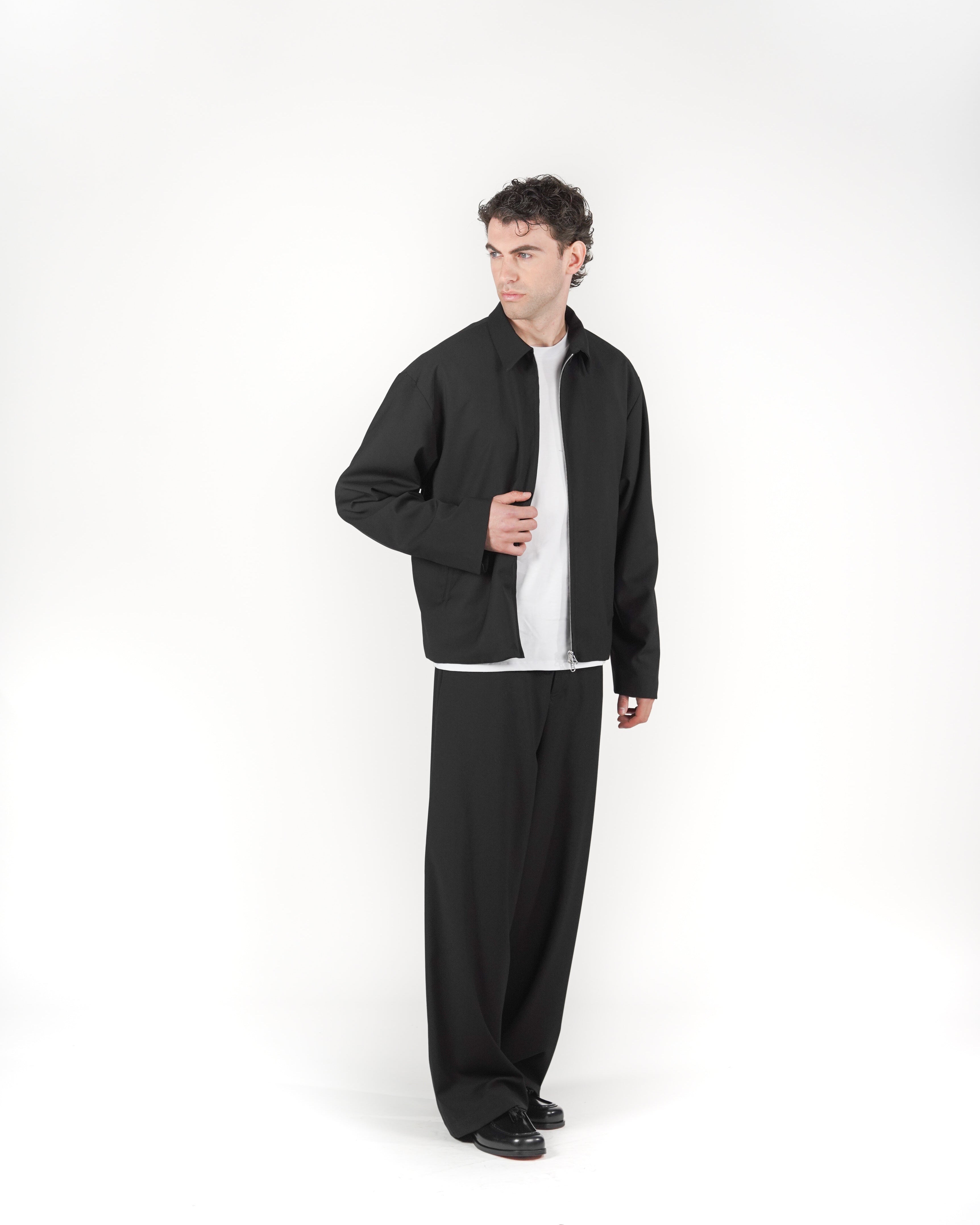 Giacca full zip nera