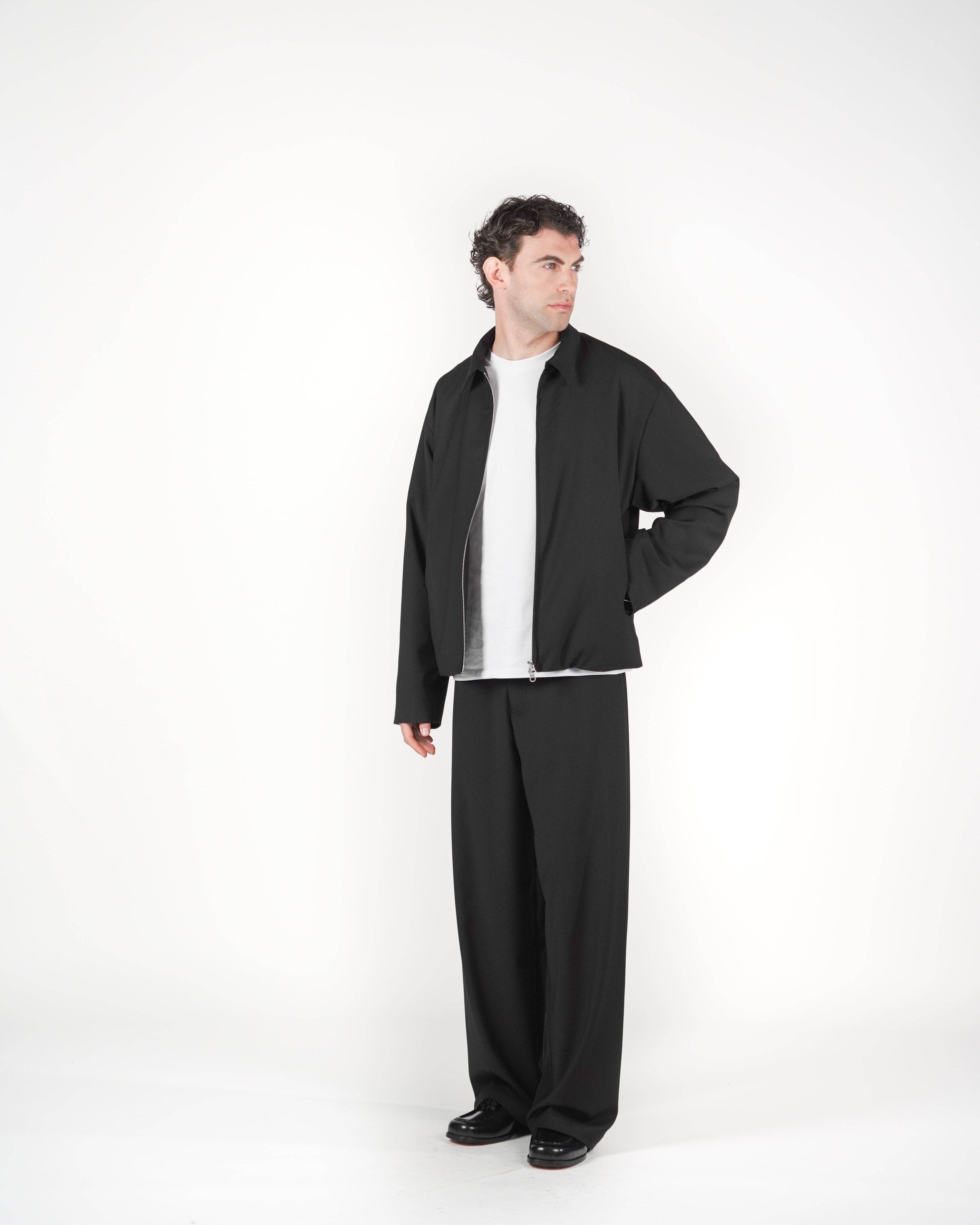 Giacca full zip nera