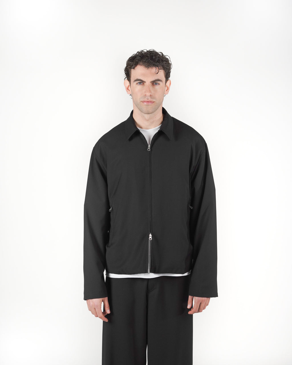Giacca full zip nera