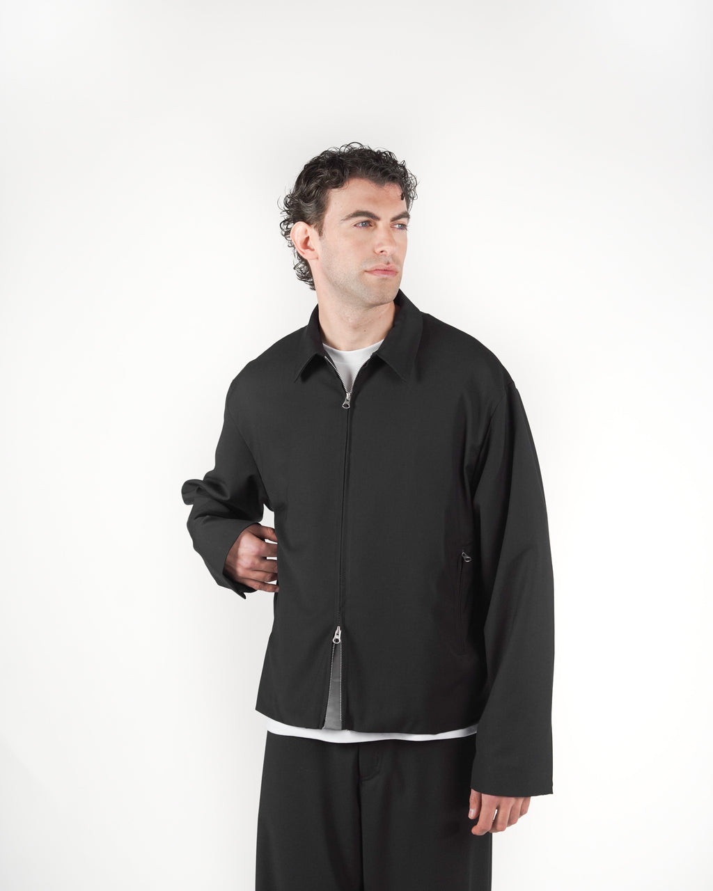 Giacca full zip nera