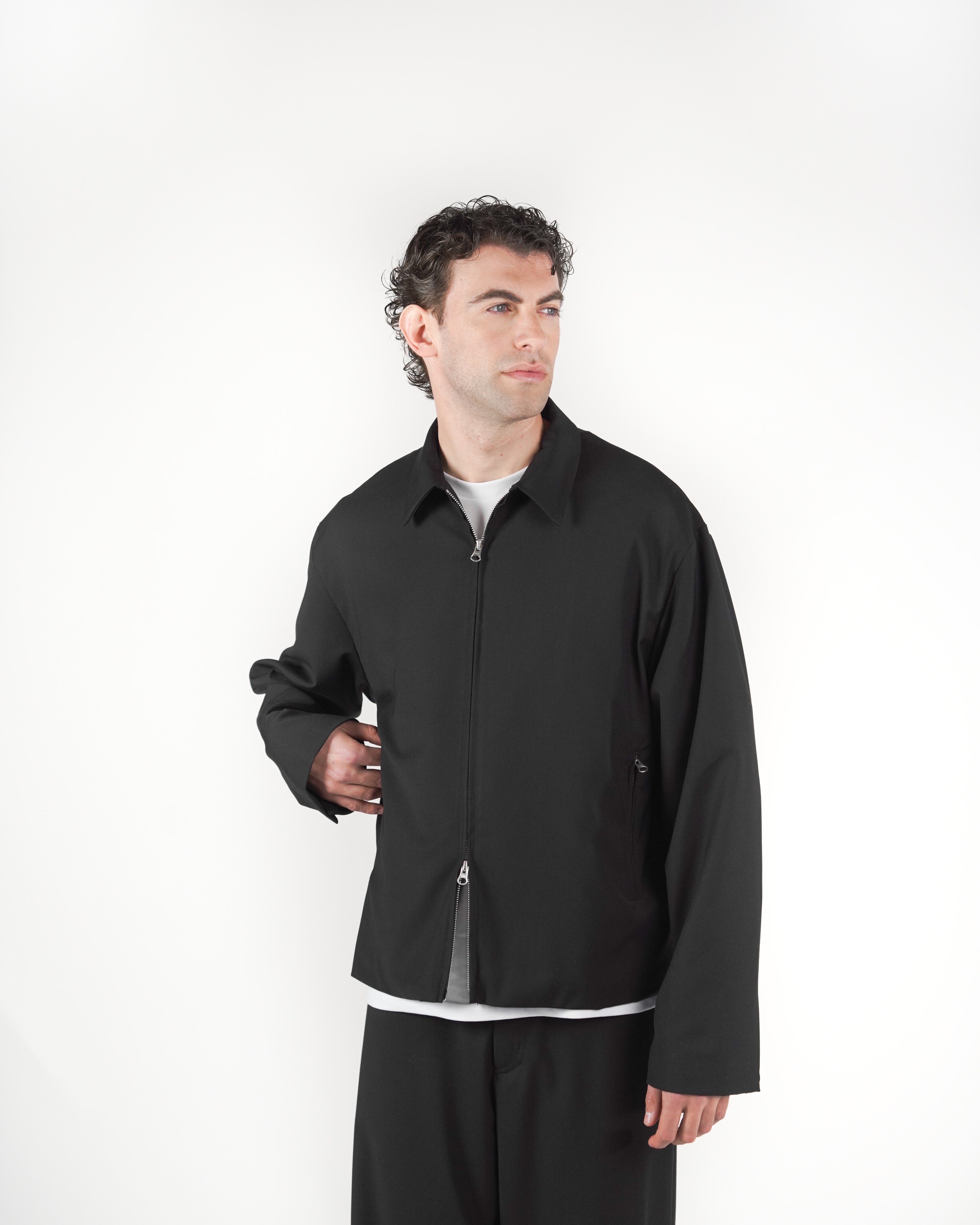 Giacca full zip nera