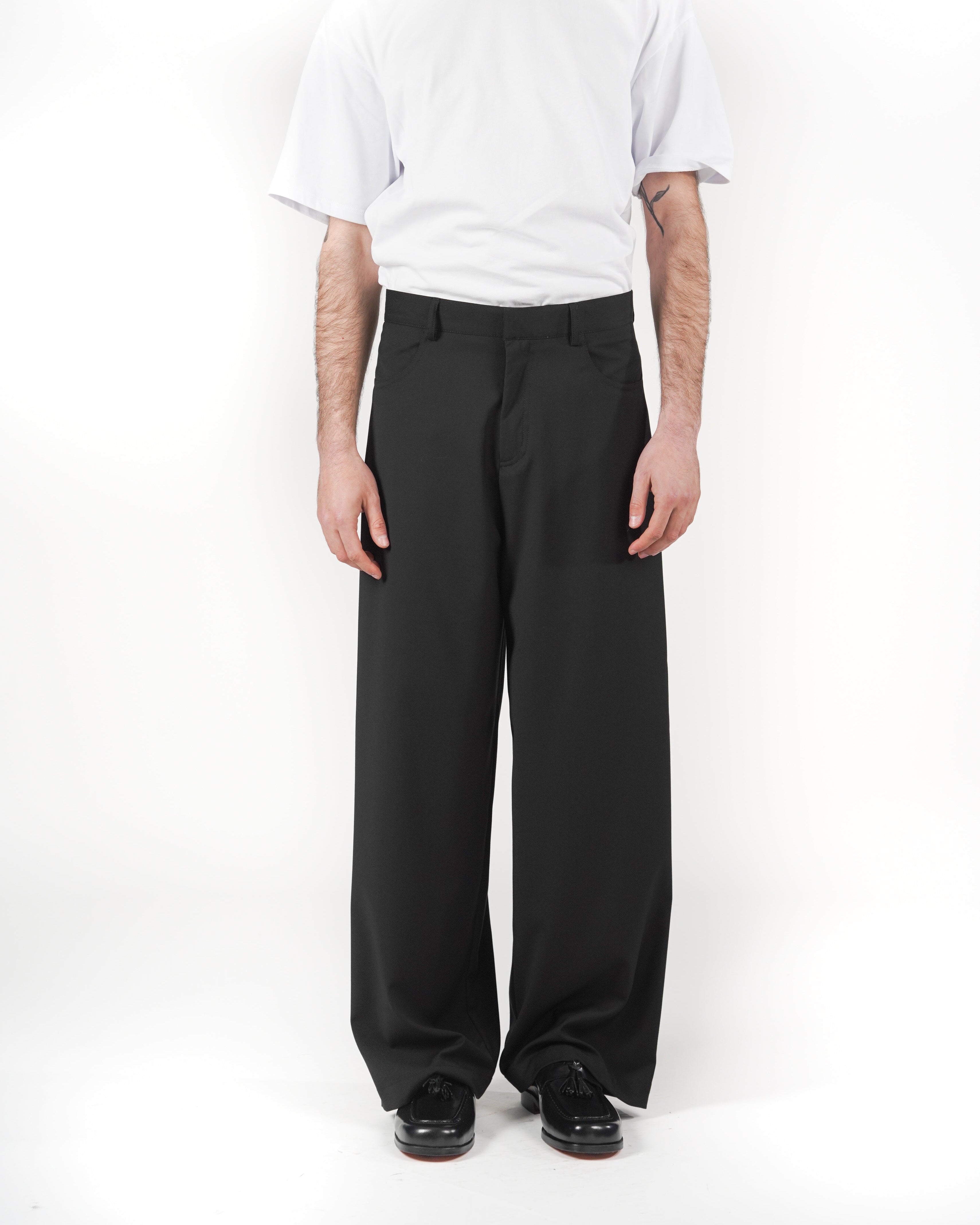 Pantalone baggy sartoriale nero