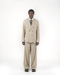 Pantalone baggy sartoriale beige