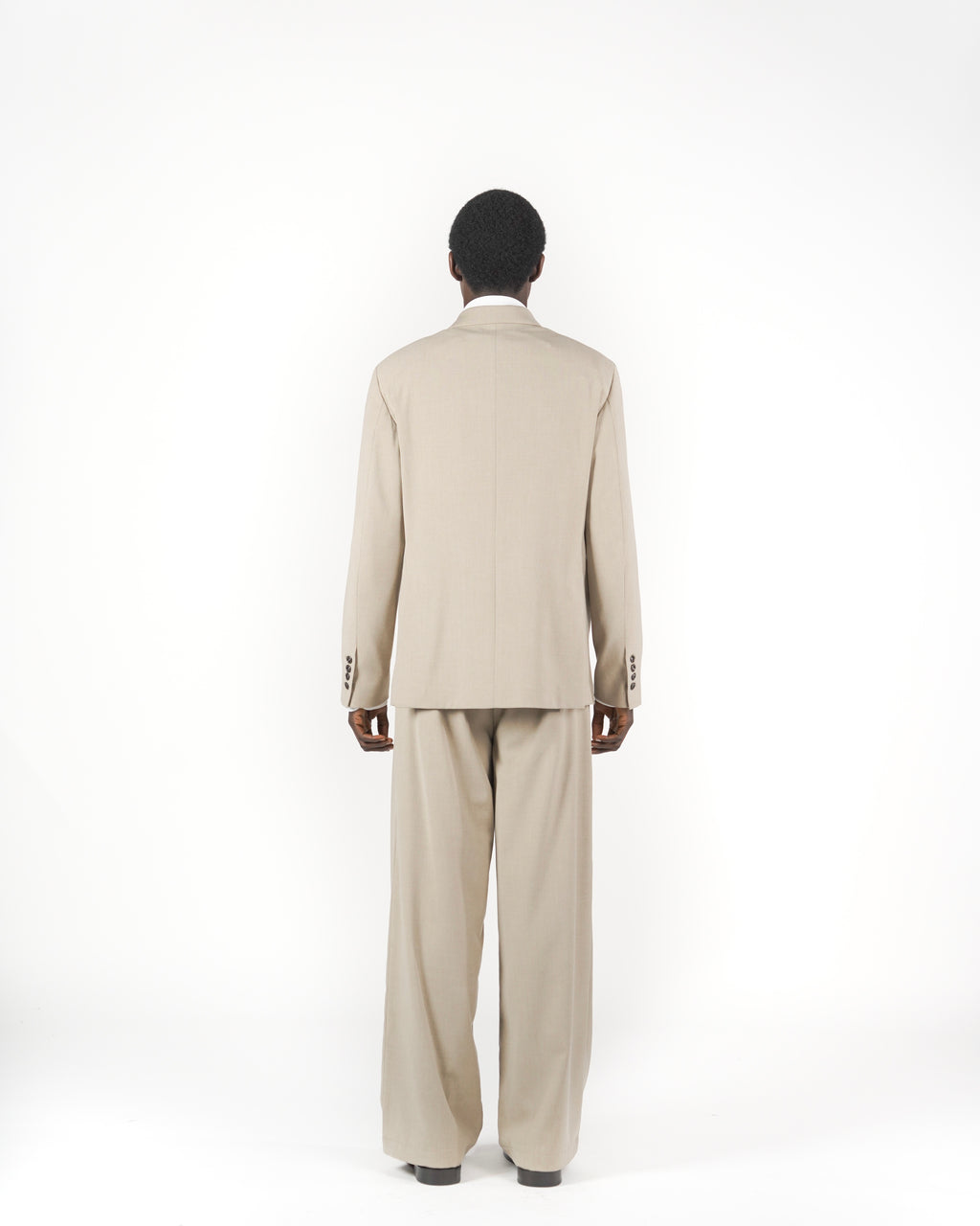 Giacca doppiopetto beige