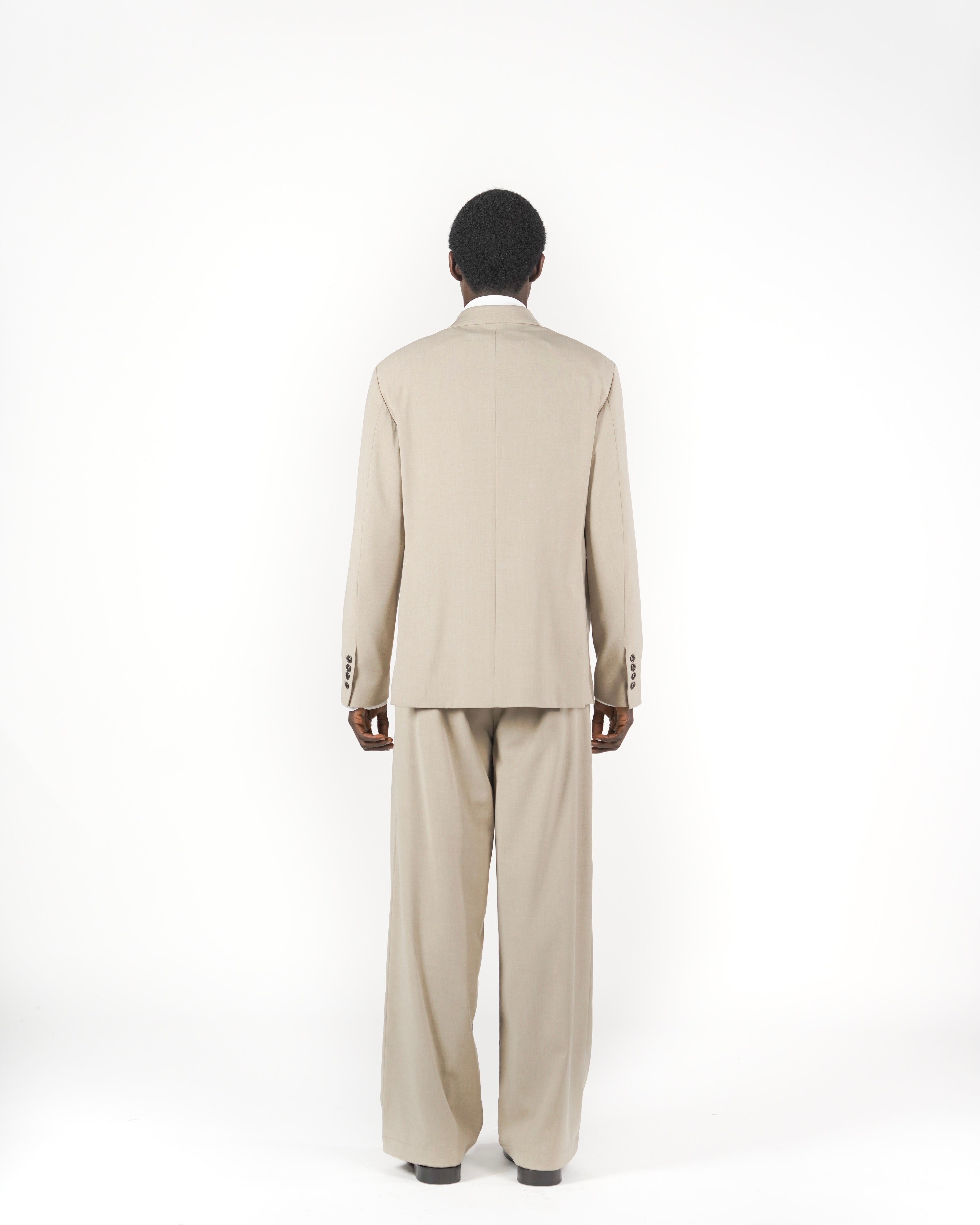 Giacca doppiopetto beige