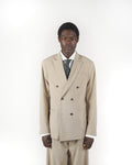 Giacca doppiopetto beige