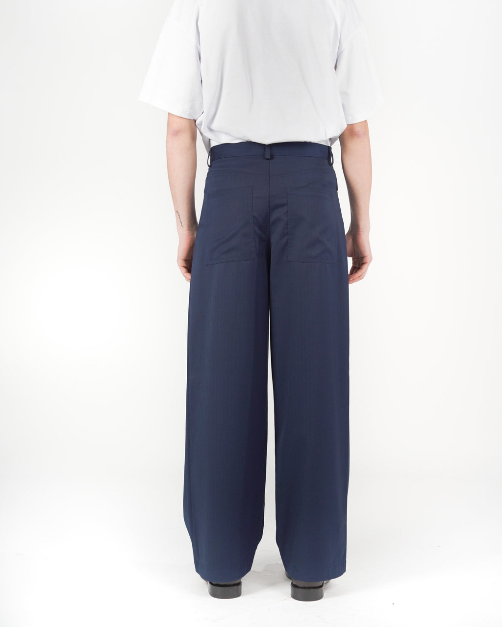 Pantalone baggy sartoriale solarium blu