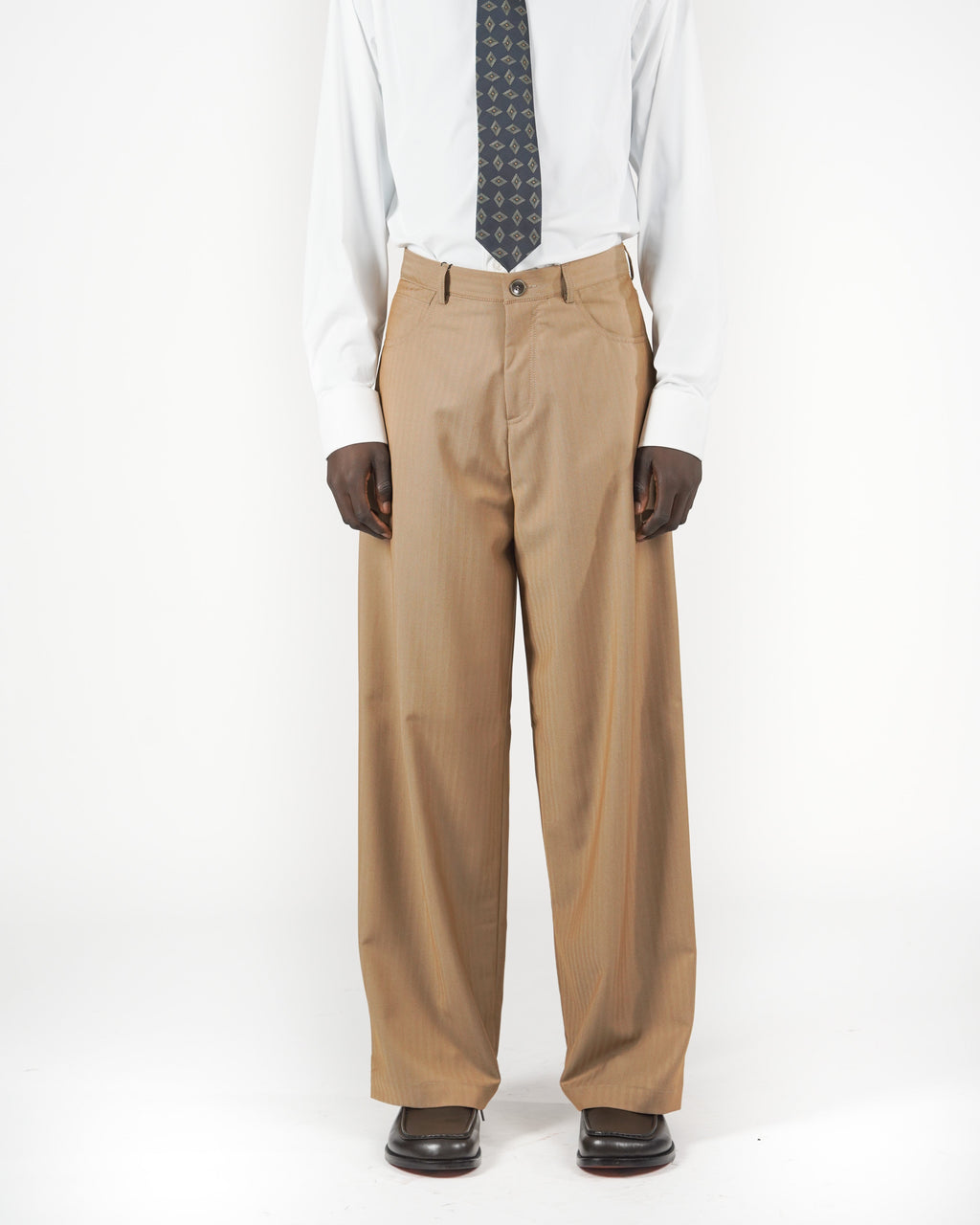 Pantalone baggy sartoriale solarium beige