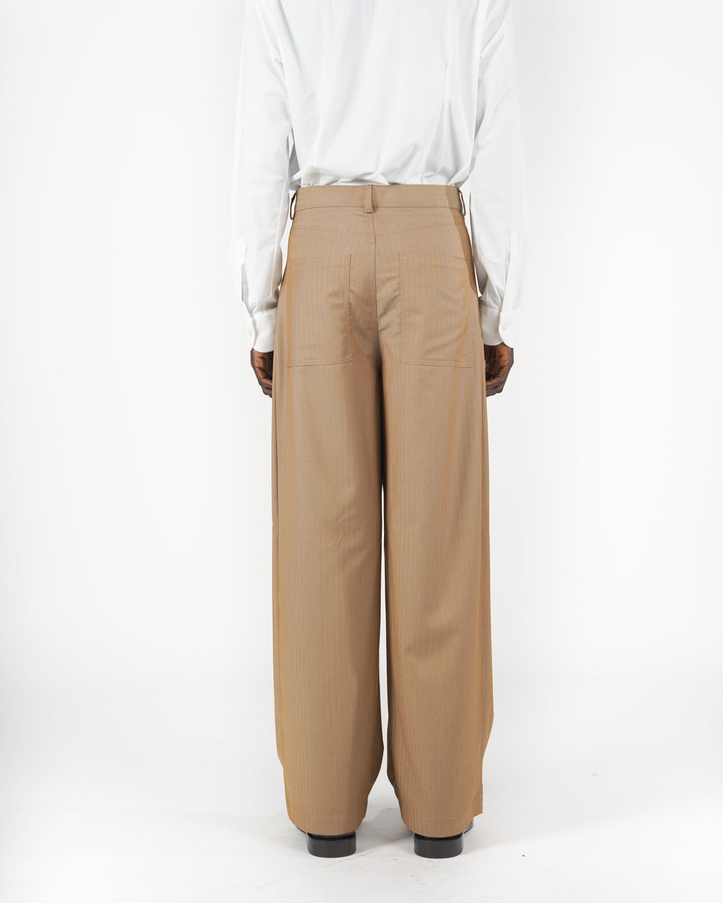 Pantalone baggy sartoriale solarium beige